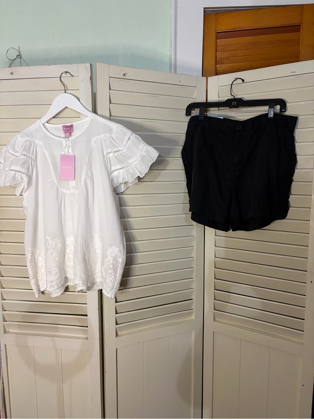Two piece PREMIUM outfit including NWT Muse top and NWT Sanctuary shorts